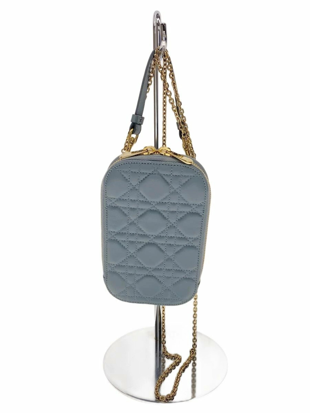 Christian Dior Crossbody Leather Phone Bag Blue